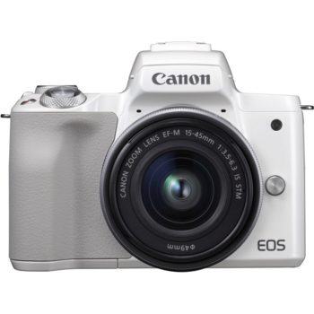 Фотоаппарат Canon EOS M50 белый 24.1Mpix 3" 4K WiFi 15-45 IS STM LP-E12 (с объективом)