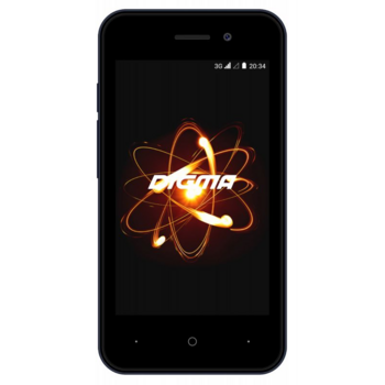 Смартфон Digma Atom 3G Linx 4Gb 512Mb темно-синий моноблок 3G 2Sim 4" 480x800 Android 8.1 2Mpix WiFi GSM900/1800 GSM1900 TouchSc MP3 FM microSD max32Gb