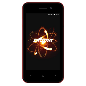 Смартфон Digma Atom 3G Linx 4Gb 512Mb красный моноблок 3G 2Sim 4" 480x800 Android 8.1 2Mpix WiFi GSM900/1800 GSM1900 TouchSc MP3 FM microSD max32Gb