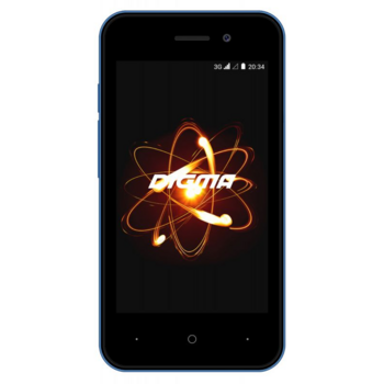 Смартфон Digma Atom 3G Linx 4Gb 512Mb синий моноблок 3G 2Sim 4" 480x800 Android 8.1 2Mpix WiFi GSM900/1800 GSM1900 TouchSc MP3 FM microSD max32Gb