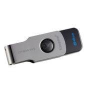 Флеш Диск Kingston 64Gb DataTraveler DTSWIVL/64GB USB3.0 серебристый/черный