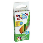 Карандаши цветные Carioca MINI TITA 42322 шестигранные пластик d=3мм 6цв. карт.кор.