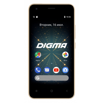 Смартфон Digma LINX Argo 3G 8Gb 512Mb золотистый моноблок 3G 2Sim 4.5" 480x854 Android Go 2Mpix WiFi GPS GSM900/1800 GSM1900 TouchSc MP3 FM microSDHC max32Gb