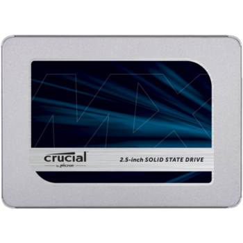 Твердотельный накопитель Твердотельный накопитель/ Crucial SSD MX500, 250GB, 2.5" 7mm, SATA3, 3D TLC, R/W 560/510MB/s, IOPs 95 000/90 000, DRAM buffer 256MB, TBW 100, DWPD 0.2, with adapter 9.5mm (12 мес.)