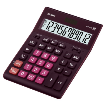 Калькулятор настольный Casio GR-12C-WR бордовый 12-разр.