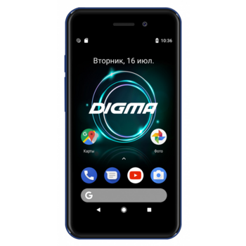 Смартфон Digma Linx A453 3G 8Gb 1Gb синий моноблок 3G 2Sim 4.5" 480x854 Android 7.0 5Mpix WiFi GPS GSM900/1800 GSM1900 TouchSc MP3 FM microSD max32Gb