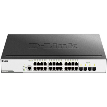 D-Link DGS-3000-28X/B1A Управляемый L2 коммутатор с 24 портами 10/100/1000Base-T и 4 портами 10GBase-X SFP+