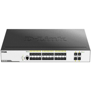 D-Link DGS-3000-28XS/B1A Управляемый L2 коммутатор с 24 портами 1000Base-X SFP и 4 портами 10GBase-X SFP+