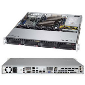 Корпус 1U, support size: (12" x 10") (9.6" x 9.6"), 4 x 3.5" hot-swap SAS/SATA drive bay with SES2, 1U 4-Port 12Gbps Backplane Support 4x3.5, 1U 500W Multi-output power supply w/ PMbus, 80Plus Platinum, 1 full height expansion slot(s), 4 x 40x28mm PWM fan
