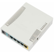 Точка доступа wi-fi MikroTik RouterBOARD 951Ui-2HnD with 600Mhz CPU, 128MB RAM, 5xLAN, built-in 2.4Ghz 802b/g/n 2x2 two chain wireless with integrated antennas, desktop case, PSU, RouterOS L4