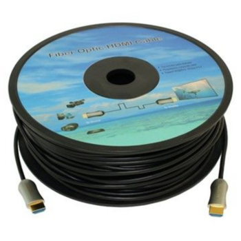 Кабель аудио-видео Fiber Optic HDMI (m)/HDMI (m) 25м. Позолоченные контакты черный