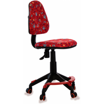 Кресло детское Бюрократ KD-4-F красный якоря крестов. пластик подст.для ног