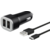 Автомобильное зар./устр. Deppa 2.4A универсальное кабель USB Type C черный (11284)