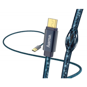 Кабель Hama Glitter 00183204 USB (m)-micro USB (m) 1.5м синий