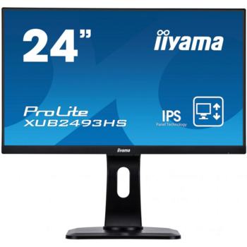 Монитор Iiyama 23.8" ProLite XUB2493HS-B1 черный IPS LED 4ms 16:9 HDMI M/M матовая HAS Pivot 250cd 178гр/178гр 1920x1080 D-Sub DisplayPort FHD 5.4кг