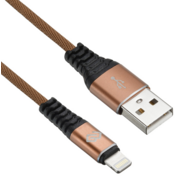 Кабель Digma USB (m)-Lightning (m) 3м коричневый