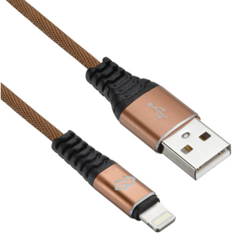 Кабель Digma USB (m)-Lightning (m) 3м коричневый