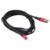 Кабель Digma USB (m)-Lightning (m) 3м черный/красный плоский