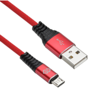 Кабель Digma MICROUSB-1.2M-BRAIDED-R USB (m)-micro USB (m) 1.2м красный