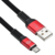 Кабель Digma MICROUSB-1.2M-FLAT-BLKR USB (m)-micro USB (m) 1.2м черный/красный плоский