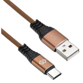 Кабель Digma USB A(m) USB Type-C (m) 3м коричневый