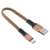 Кабель Digma USB (m)-USB Type-C (m) 0.15м коричневый плоский