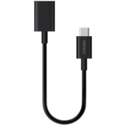 Переходник Deppa 72208 USB (f)-USB Type-C (m) 0.15м черный