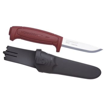 Нож Morakniv Basic 511 (12147) стальной разделочный лезв.91мм прямая заточка бордовый