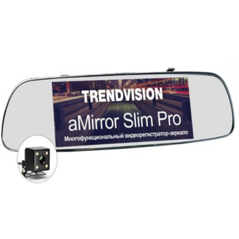 Видеорегистратор TrendVision aMirror Slim Pro черный 1080x1920 1080p 150гр. GPS внутренняя память:8Gb MT8382