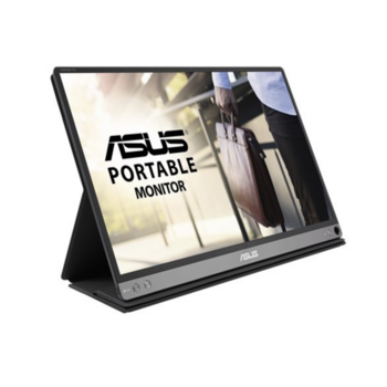 Мониторы ASUS 15.6" MB16AP IPS USB-Portable Monitor, 1920x1080, 5ms, 220cd/m2, 800:1, 178°/178°, USB Type-C/3.0, Pivot Auto-Rotate, Ultra-slim, SmartCase, Compatible Thunderbolt 3, DarkGray, 90LM0381-B02170