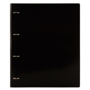 Папка на 4-х D-кольцах Бюрократ Black&White BW0840/4DBLCK A4 пластик 0.8мм кор.40мм черный/белый