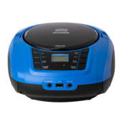 Аудиомагнитола Hyundai H-PCD340 черный/синий 4Вт/CD/CDRW/MP3/FM(dig)/USB/BT/SD/MMC/microSD