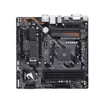 Материнская плата Gigabyte B450 AORUS M RTL {Socket-AM4, AMD B450, 4xDDR4, PCI-E+ 2xPCI-E 16x, 6xSATA (Raid 0/1/10)+ m.2, HD}