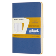 Блокнот Moleskine VOLANT QP711B41M17 Pocket 90x140мм 80стр. линейка мягкая обложка синий/желтый янтарный (2шт)