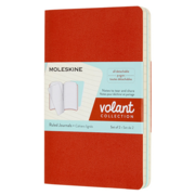 Блокнот Moleskine VOLANT QP711F16B24 Pocket 90x140мм 80стр. линейка мягкая обложка оранжевый/голубой (2шт)