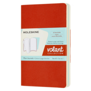 Блокнот Moleskine VOLANT QP713F16B24 Pocket 90x140мм 80стр. нелинованный мягкая обложка оранжевый/голубой (2шт)