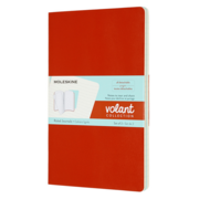 Блокнот Moleskine VOLANT QP721F16B24 Large 130х210мм 96стр. линейка мягкая обложка оранжевый/голубой (2шт)