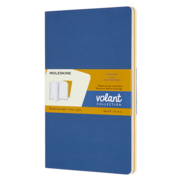 Блокнот Moleskine VOLANT QP721B41M17 Large 130х210мм 96стр. линейка мягкая обложка синий/желтый янтарный (2шт)