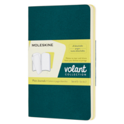 Блокнот Moleskine VOLANT QP713K31M20 Pocket 90x140мм 80стр. нелинованный мягкая обложка зеленый/желтый цитрон (2шт)