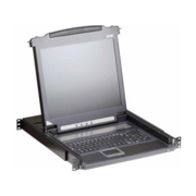 ЖК-монитор 17" с клавиатурой, выдвижной, 1U, RAL 7021 ЖК-монитор 17" с клавиатурой, выдвижной, 1U, RAL 7021/ Console with LCD screen 17"