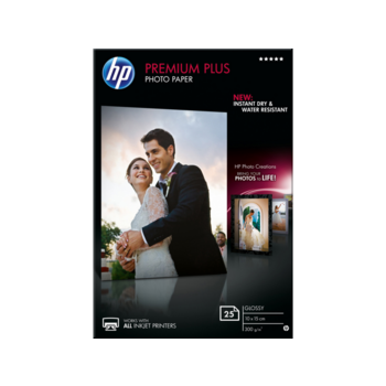Фотобумага HP Premium Plus Высококачественная Глянцевая,300г/м2, A6(10X15)/25л.[CR677A]