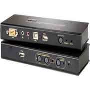Удлинитель, SVGA+KBD/MOUSE USB+AUDIO, 250 метр., HD-DB15+3xUSB A-тип+2xMINI JACK, Female, c KVM шнуром, Б.П. 220> 5.3V, (доп.USB порт толKо для Flash Drives доп. USB порт B-тип/Female для подкл. KVM макс.разреш. 1600х1200 60Hz(150м) DDC2B) USB KVM EXTENDE