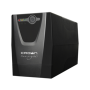 ИБП CROWN 480VA/240W, корпус пластик, 1x12V/4,5AH, выходные розетки 1*EURO + 1*IEC С13, трансформатор AVR 162-290V, интегрированный кабель 1.2 м, LED-индикация, защита батареи от полного разряда, от перегрузки, от КЗ UPS CROWN 480VA / 240W, plastic, 1x12V