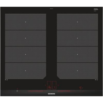 Встраиваемая электрическая варочная панель Siemens Встраиваемая электрическая варочная панель Siemens/ Индукционная, 5.1 x 59.2 x 52.2 см, индукция, таймер, черный, сенсорное управление, скошенный край