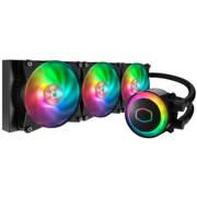 Система охлаждения Система охлаждения/ Cooler Master MasterLiquid ML360R RGB (250W, 360mm, ARGB, fans: 3x120mm/66.7CFM/30dBa/2000rpm, 1200/115X/2066/2011-V3/2011/AM5/AM4/AM3/AM3+/AM2/AM2+/FM2/FM2+/FM1/1700 only with bracket)