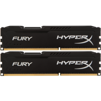 Модуль памяти Kingston DDR3 DIMM 8GB (PC3-15000) 1866MHz Kit (2 x 4GB) HX318C10FBK2/8 HyperX Fury Black Series CL10