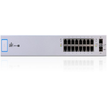 UniFi Switch 16-150W [US-16-150W-EU] Ubiquiti коммутатор 16х Gigabit RJ45, 2х SFP, Passive PoE 24 В, монтаж в стойку 19&quot;, на стену