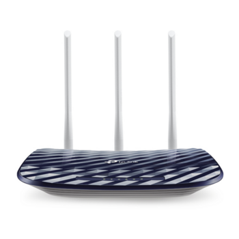 TP-Link Archer C20(RU) AC750 Двухдиапазонный Wi-Fi роутер, 433 Мбит/с на 5 ГГц+300 Мбит/с на 2,4 ГГц, 802.11ac/a/b/g/n, 5 10/100 Мбит/с портов, 3 фиксированные антенны