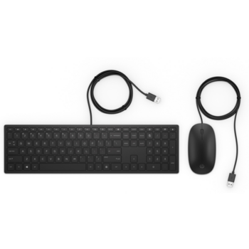 Клавиатура с мышью Keyboard and Mouse HP Pavilion Wired 400 (Black) cons