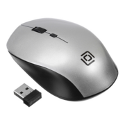 Мышь Оклик 565MW glossy черный/серебристый оптическая (1600dpi) беспроводная USB для ноутбука (4but)
